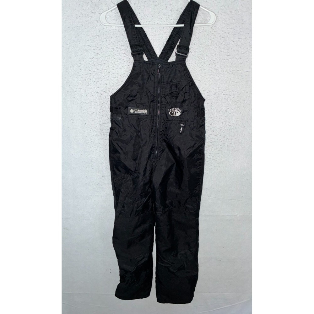 Columbia Kids Black Tectonite Snow Bibs Insulated Overalls Size L 10/12